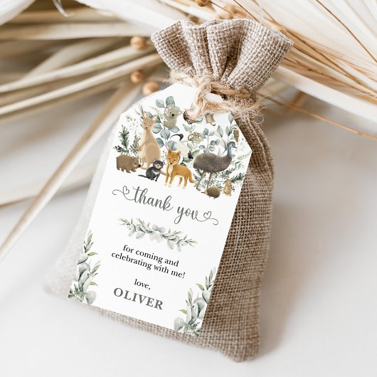 ユーカリプトゥスオーストラリア動物誕生日ありがとう ギフトタグ