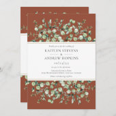 ユーカリプトゥスオールインワンテラコッタ結婚ズ 招待状 (正面/裏面)