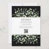 ユーカリプトゥスオールインワンブラック結婚式招待状 招待状 (裏面)