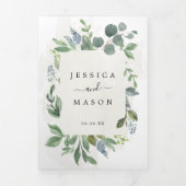 ユーカリプトゥスオールインワン結婚式招待状 三つ折り招待状 (カバー)