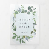 ユーカリプトゥスオールインワン結婚式招待状 三つ折り招待状 (カバー)
