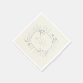 ユーカリプトゥスカラートーンリースアイボリーID901 スタンダードカクテルナプキン (角)