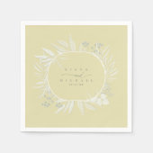 ユーカリプトゥスカラートーンリースイエローID901 スタンダードカクテルナプキン (正面)