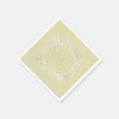 ユーカリプトゥスカラートーンリースイエローID901 スタンダードカクテルナプキン (角)