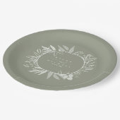 ユーカリプトゥスカラートーンリースグリーンID901 ペーパープレート (アングル)