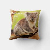ユーカリプトゥスガムの木の可愛いオーストラリアのコアラ クッション (裏面)