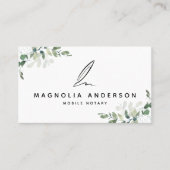 ユーカリプトゥスキール移動公証人ビジネスカード コーリングカード (正面)