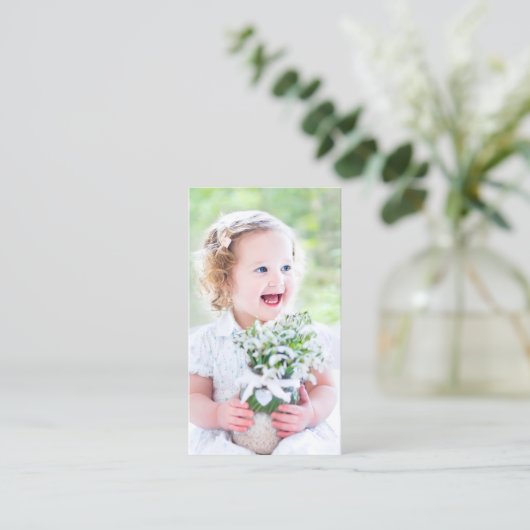 ユーカリプトゥスクロスフォトバプテスマ祈りの言葉カード コーリングカード (スタンド正面)