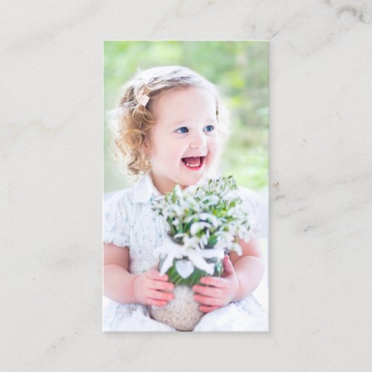 ユーカリプトゥスクロスフォトバプテスマ祈りの言葉カード コーリングカード (正面)