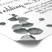 ユーカリプトゥスクロテスピンブライダルシャワーゲームサイン ポスター (角)