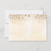 ユーカリプトゥスグリッター結婚式の日付を保存 案内状 (裏面)