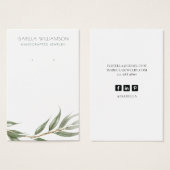 ユーカリプトゥスグリーナリーイヤリングジュエリーディスプレイ (正面&裏面)