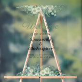 ユーカリプトゥスグリーナリーセージ結婚グリーンの歓迎 アクリルサイン (ニュートラル)