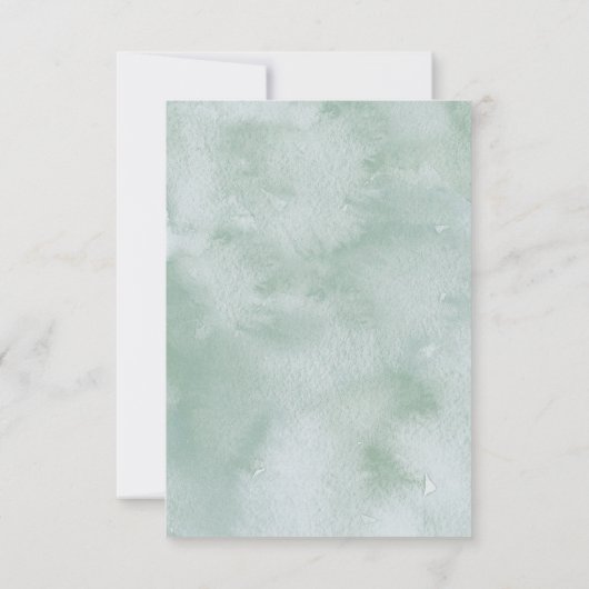 ユーカリプトゥスグリーナリーバプテスマ招待状カード 招待状 (裏面)