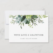 ユーカリプトゥスグリーンの葉サンキューカード サンキューカード (正面)