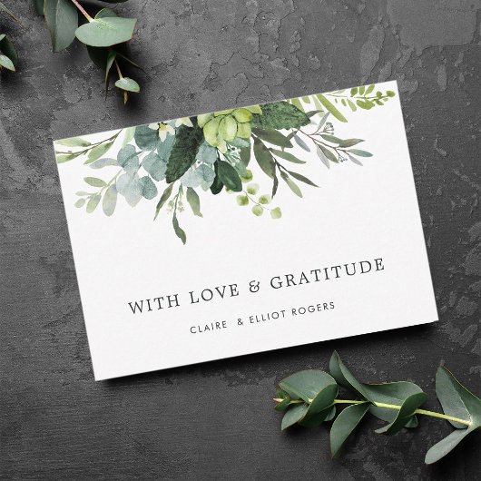 ユーカリプトゥスグリーンの葉サンキューカード サンキューカード