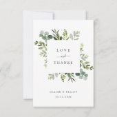 ユーカリプトゥスグリーンの葉サンキューカード サンキューカード (正面)
