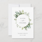 ユーカリプトゥスグリーンの葉サンキューカード サンキューカード (正面)