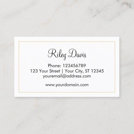 ユーカリプトゥスグリーンアンドホワイトフローラ 名刺 (裏面)