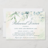 ユーカリプトゥスグリーンエレガントリーリハーサルディナー 招待状 (正面)