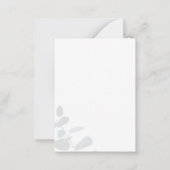 ユーカリプトゥスグリーンサキュリー金ゴールドフレームありがとう ノートカード (裏面)