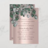 ユーカリプトゥスグリーンシルバーファースト聖餐式 招待状 (正面/裏面)