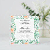 ユーカリプトゥスグリーンピーチブライダルシャワー招待 (スタンド正面)