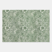 ユーカリプトゥスグリーンフラワーオレンジ ラッピングペーパーシート (正面)