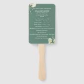 ユーカリプトゥスグリーンフローラグリーンリー結婚式 プログラム ハンドファン (裏面)