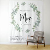 ユーカリプトゥスグリーンブライダルシャワーフォトブース タペストリー (インサイチュ)