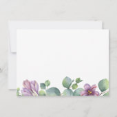 ユーカリプトゥスグリーンモダンブライダルシャワー 招待状 (裏面)