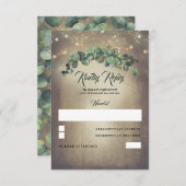 ユーカリプトゥスグリーンリーウェディングRSVP 出欠カード (正面/裏面)