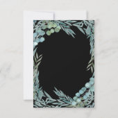 ユーカリプトゥスグリーンリーウォーターカラーボタニカルRSVP 招待状 (裏面)