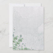 ユーカリプトゥスグリーンリーウォーターカラーリハーサルディナー 招待状 (裏面)