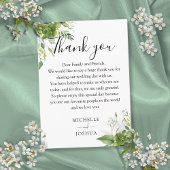 ユーカリプトゥスグリーンリーエレガントな結婚式ありがとう プレイスカード