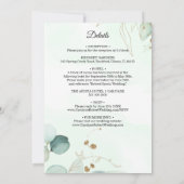 ユーカリプトゥスグリーンリーオールインワン結婚式招待状 招待状 (裏面)