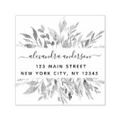 ユーカリプトゥスグリーンリーパーソナル差出人住所 セルフインキングスタンプ (デザイン)