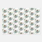 ユーカリプトゥスグリーンリーフル ラッピングペーパーシート (正面)