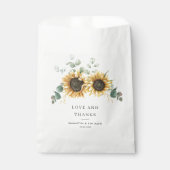 ユーカリプトゥスグリーンリーフローラひまわり結婚の花 フェイバーバッグ (正面)