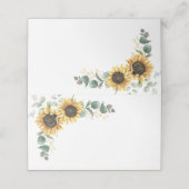 ユーカリプトゥスグリーンリーフローラひまわり結婚の花 プレイスカード (外部開封)
