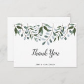 ユーカリプトゥスグリーンリーフローラサンキューユナイテッド サンキューカード (正面/裏面)
