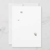 ユーカリプトゥスグリーンリーフローラスクリプトブライダルシャワー 招待状 (裏面)