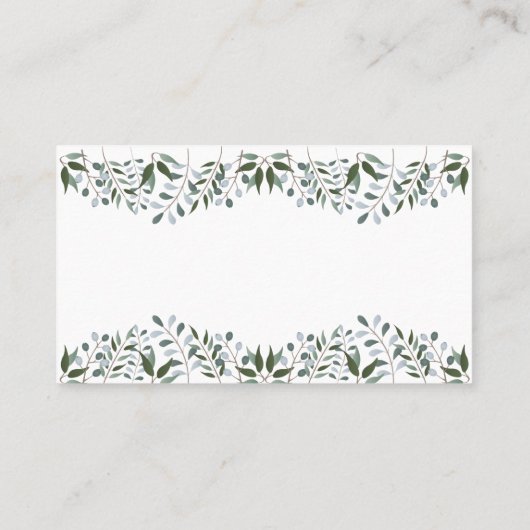 ユーカリプトゥスグリーンリーフローラ 予約カード (裏面)