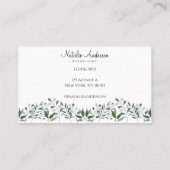 ユーカリプトゥスグリーンリーフローラ 名刺 (裏面)