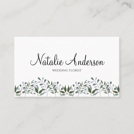 ユーカリプトゥスグリーンリーフローラ 名刺 (正面)