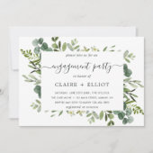 ユーカリプトゥスグリーンリーフ婚約パーティ 招待状 (正面)