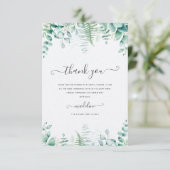 ユーカリプトゥスグリーンリーブライダルシャワーサンキューカード カード (スタンド正面)