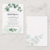 ユーカリプトゥスグリーンリーブライダルシャワー植物学 ノートカード (正面/裏面)