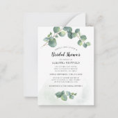 ユーカリプトゥスグリーンリーブライダルシャワー植物学 ノートカード (正面)