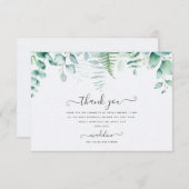 ユーカリプトゥスグリーンリーブランチブライダルサンキューユー サンキューカード (正面/裏面)